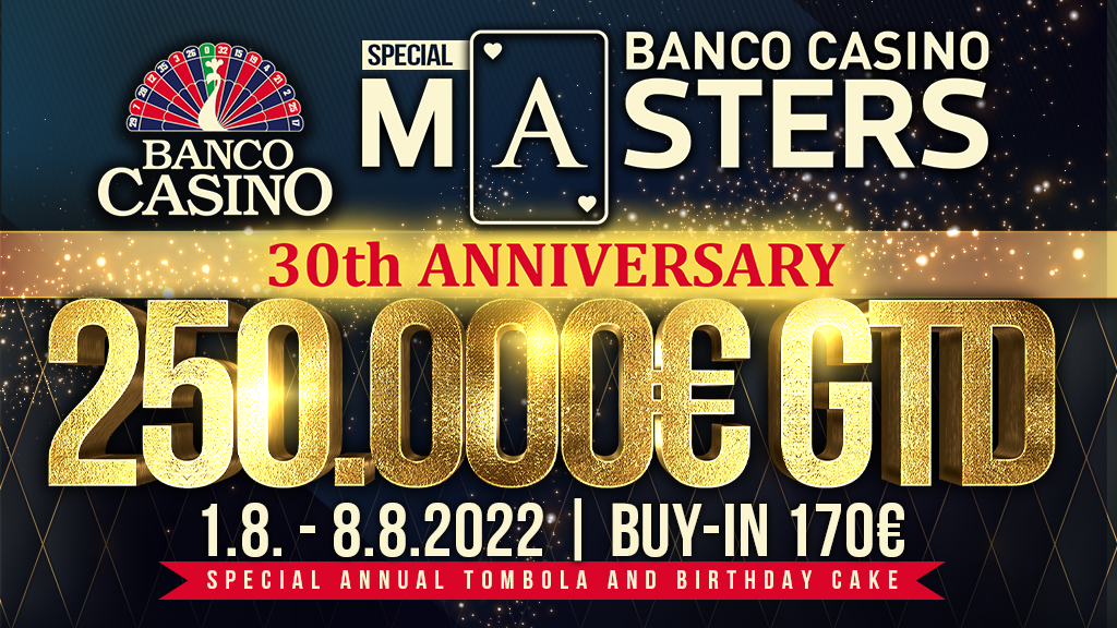 Le Banco Casino Masters pour un Trip poker en Août