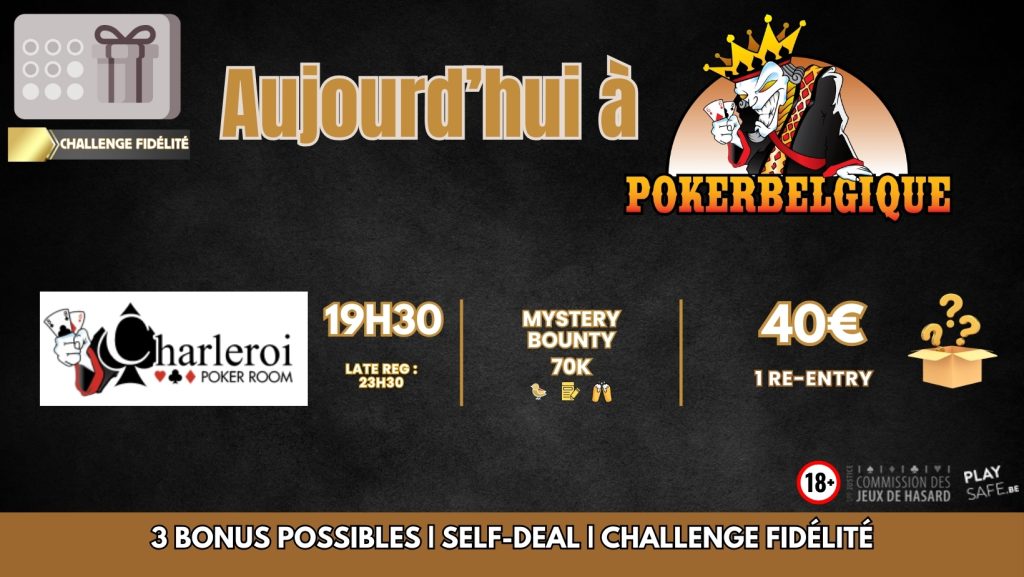 Ce mercredi 24/01 à Poker Belgique : Mystery Bounty!