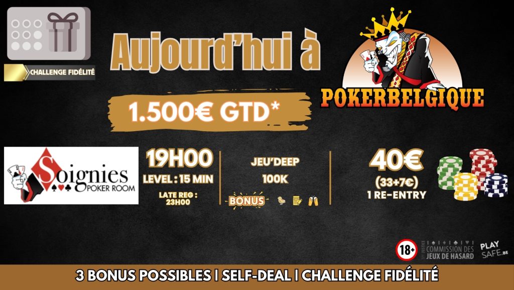 Ce jeudi 29/02 à Poker Belgique