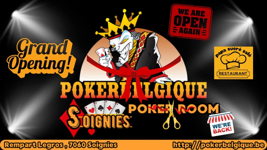 Ce mardi 05/03 : Grande Réouverture de la Poker Room à Soignies : Un Nouveau Chapitre Débute!