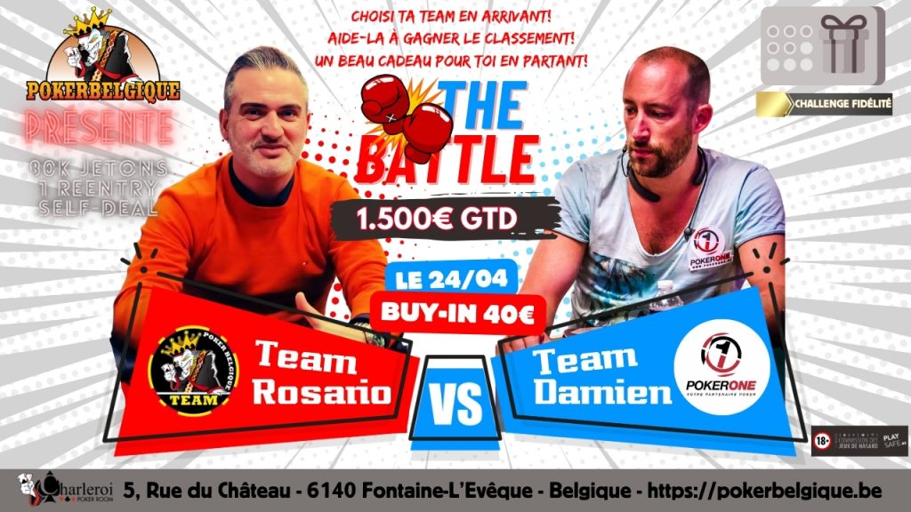 Ce soir, c'est Battle à Poker Belgique Charleroi!